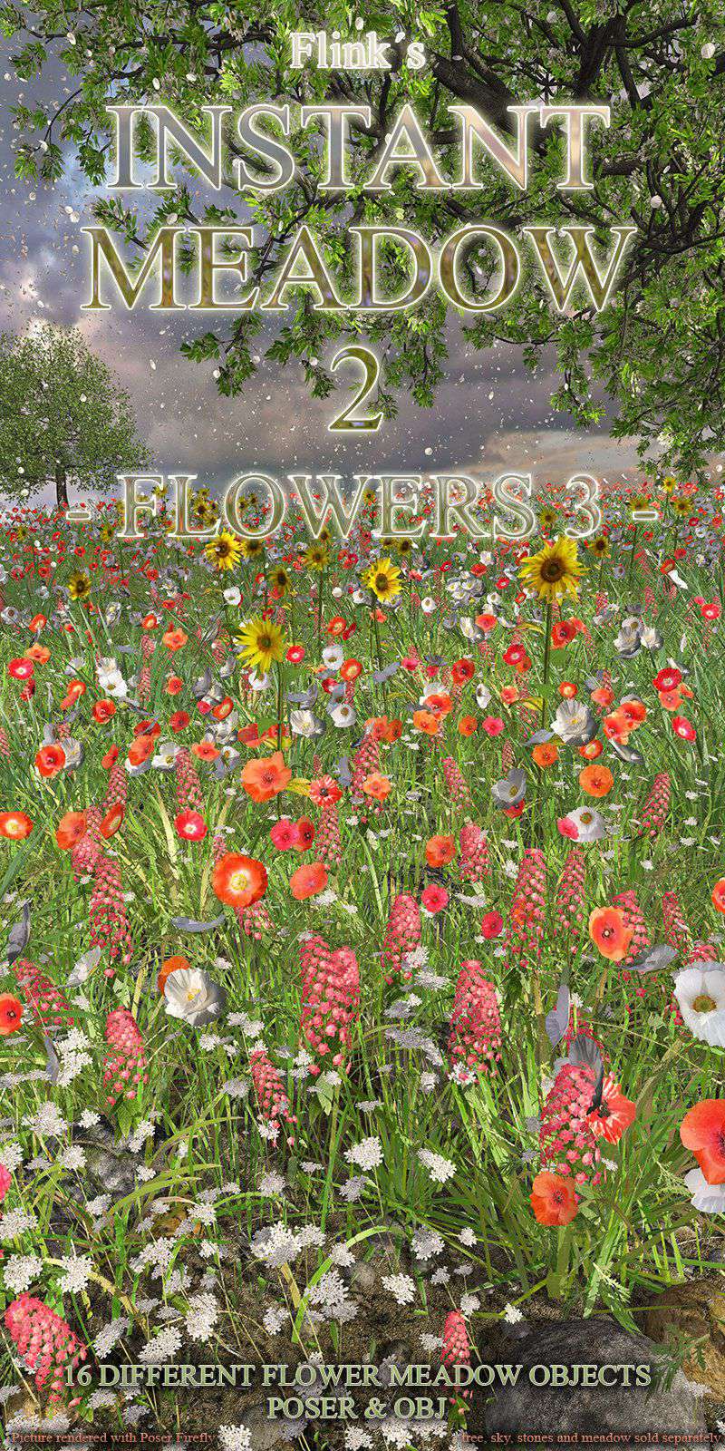 Flinks Instant Meadow 2 – Flowers 3_DAZ3DDL