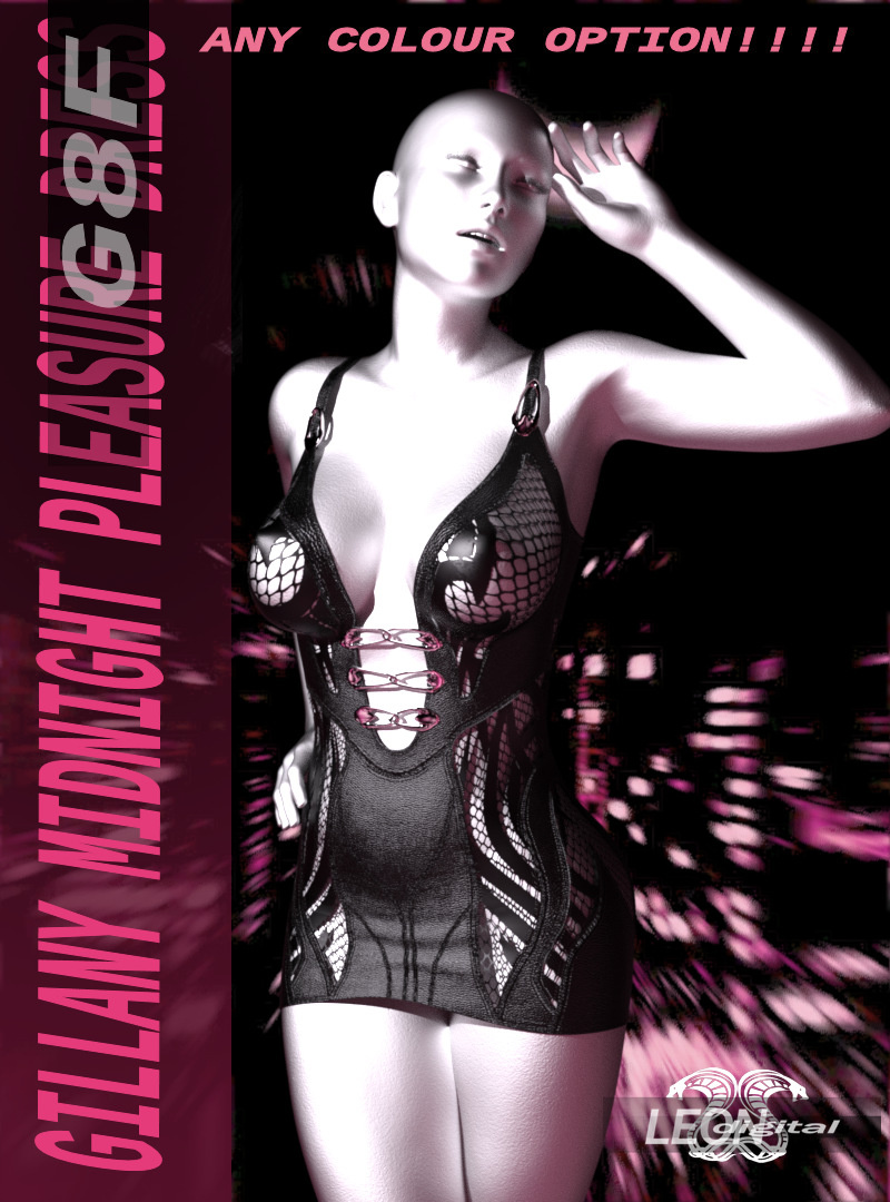 Gillany Midnight Pleasure Dress G8F_DAZ3D下载站