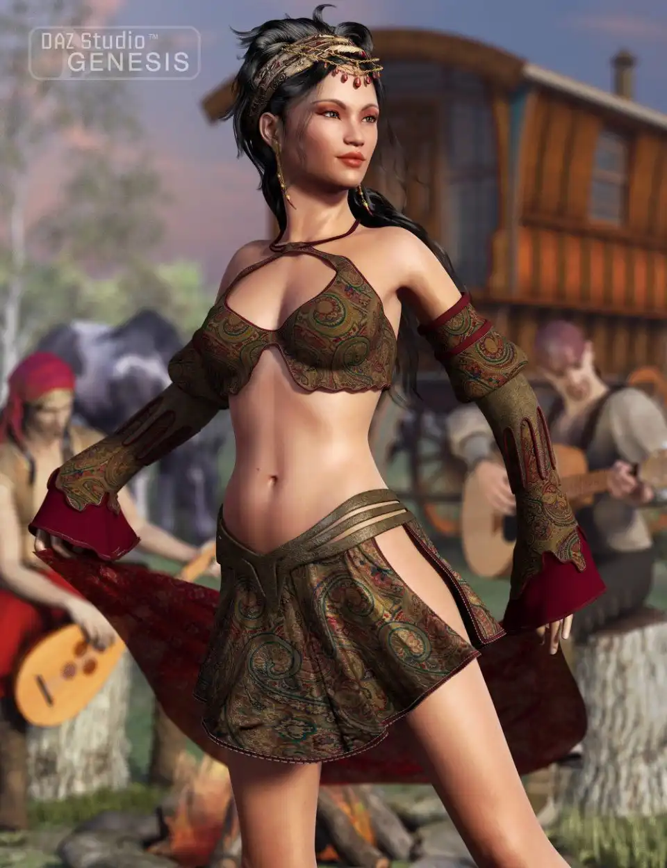 Gypsy Dancer Outfit & Textures_DAZ3DDL