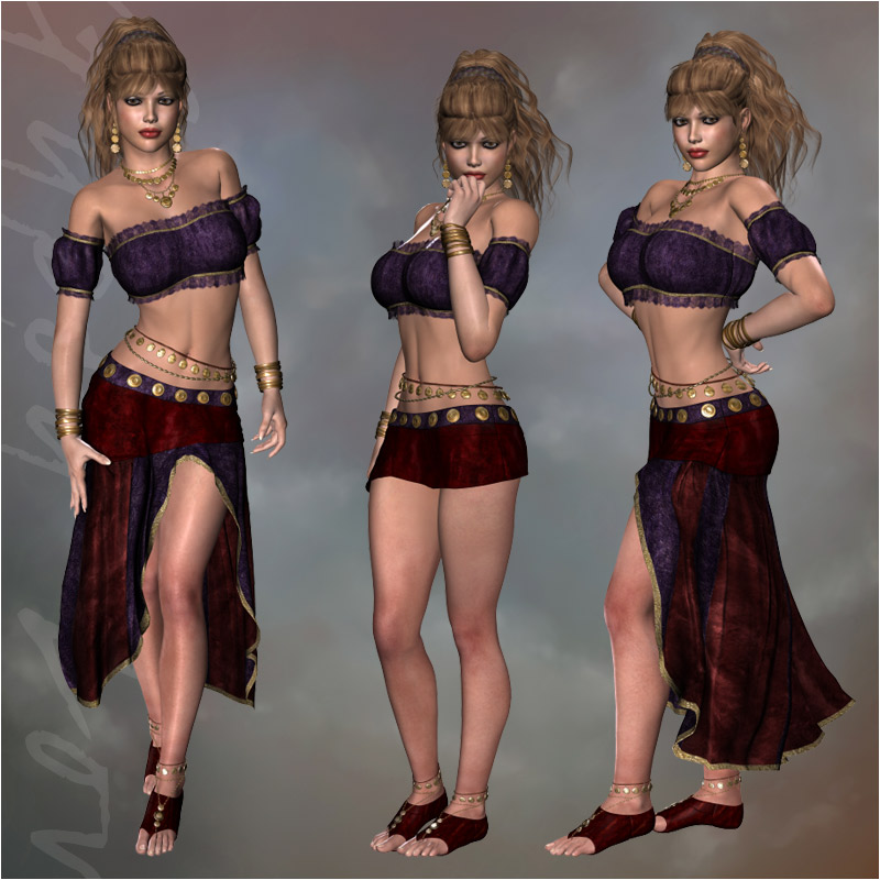 Gypsy Love Outfit for V4_DAZ3D下载站