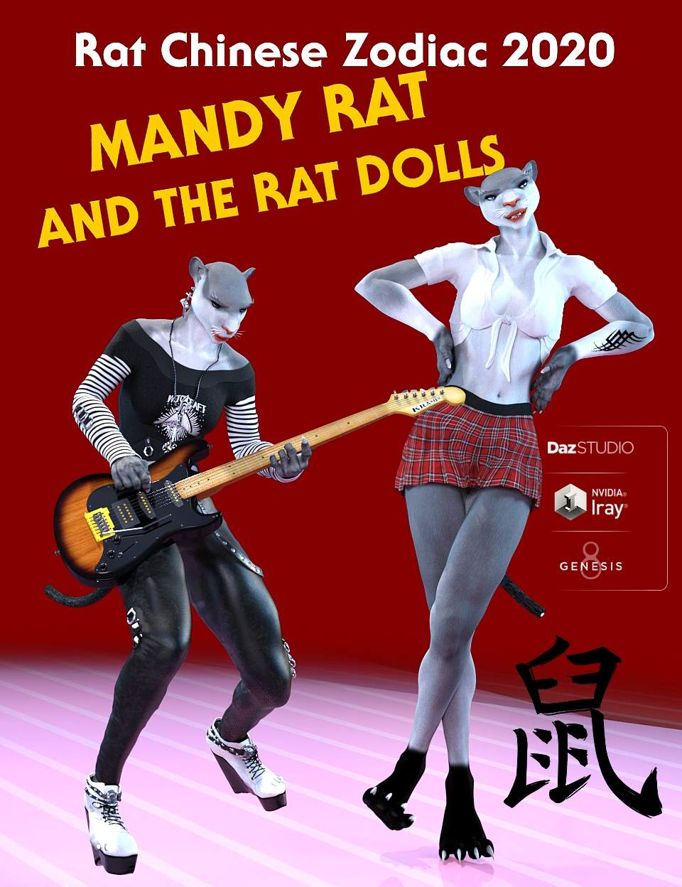 Mandy Rat For Genesis 8 Female_DAZ3D下载站