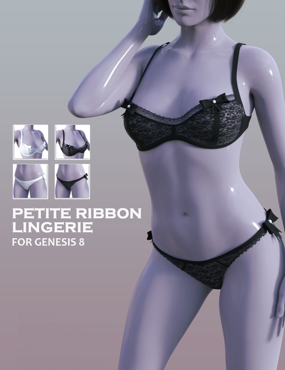 Petite Ribbon Lingerie for G8F_DAZ3D下载站