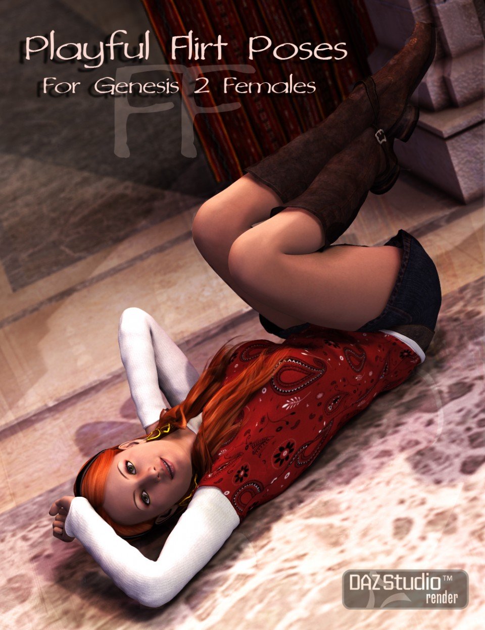 Playful Flirt Poses for Genesis 2 Female(s)_DAZ3D下载站