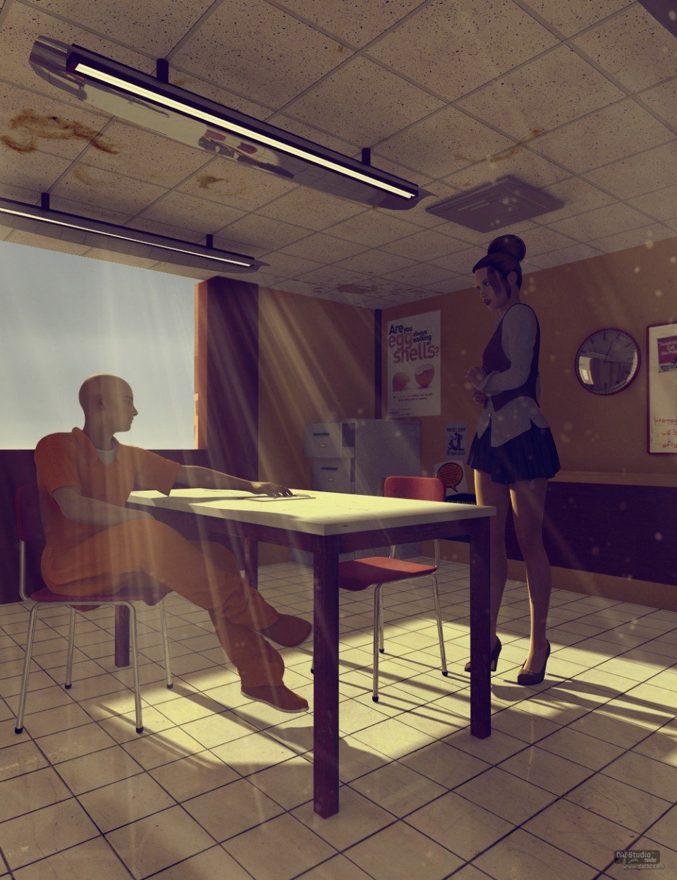 Police Interrogation Room_DAZ3D下载站