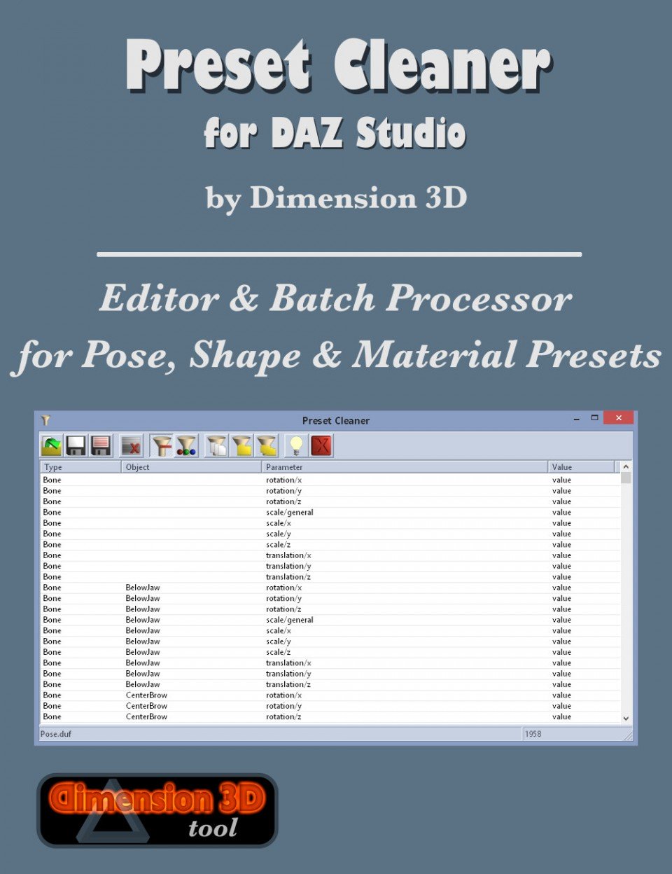 Preset Cleaner for Daz Studio_DAZ3D下载站