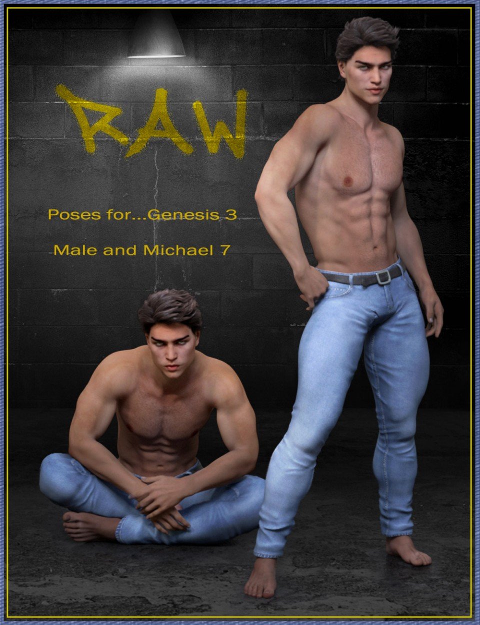 Raw Poses for Genesis 3 Male and Michael 7_DAZ3D下载站