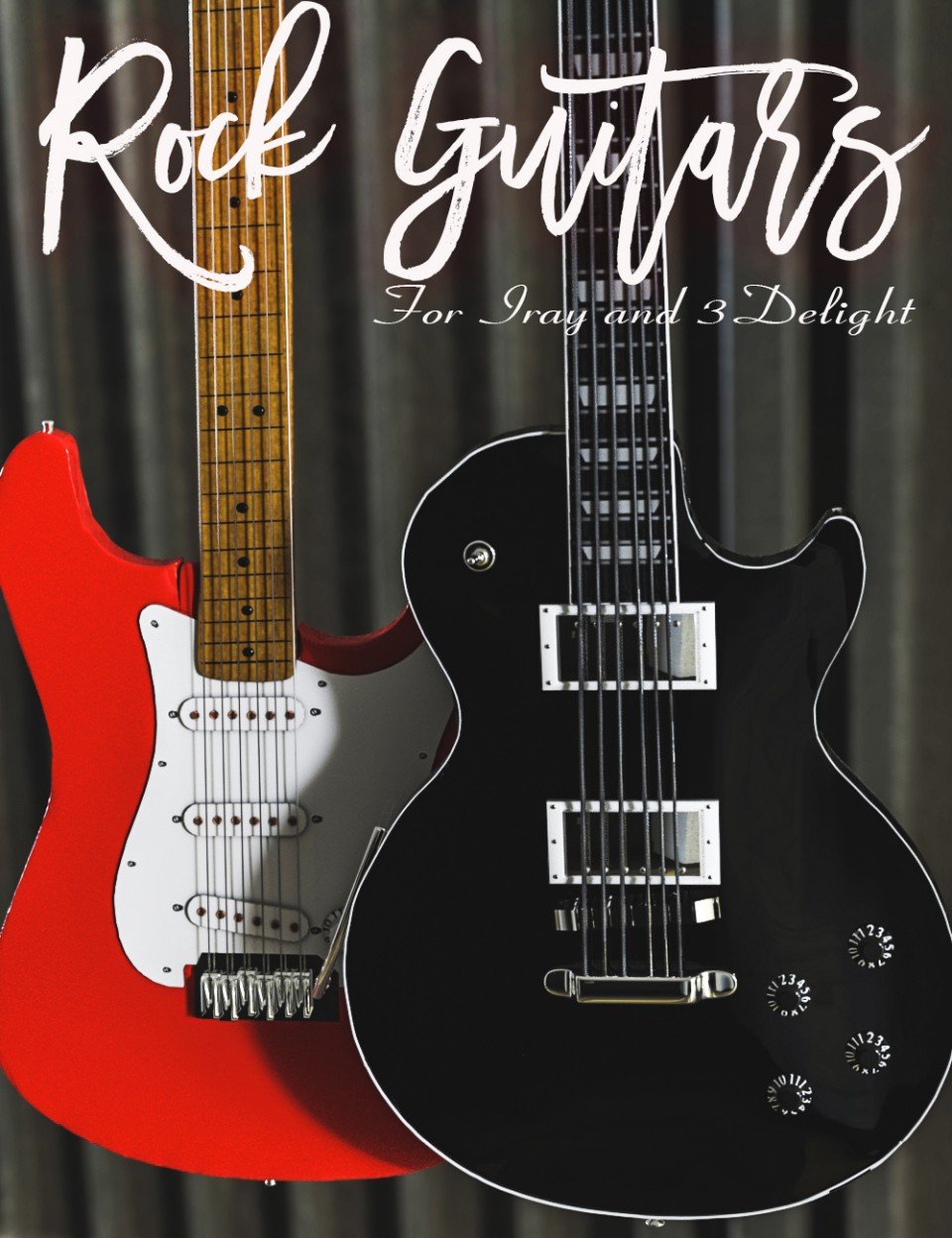Rock Guitars for Iray and 3Delight_DAZ3DDL