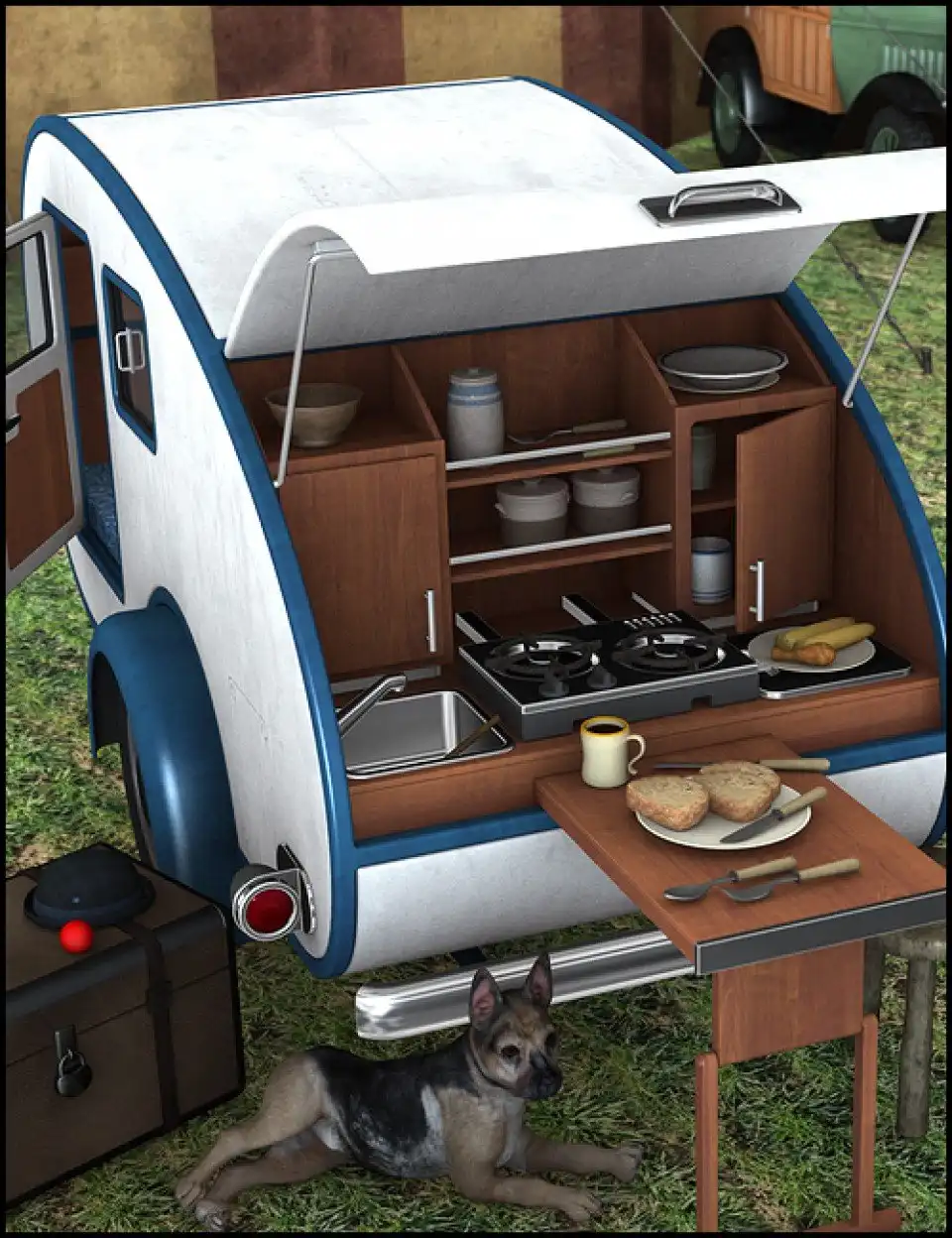 Teardrop Camper_DAZ3D下载站