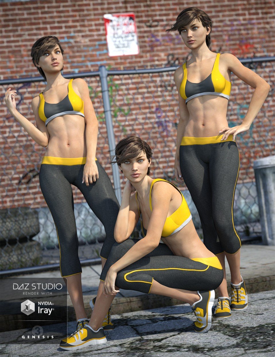 Urban Model Poses for Genesis 3 Female(s)_DAZ3D下载站
