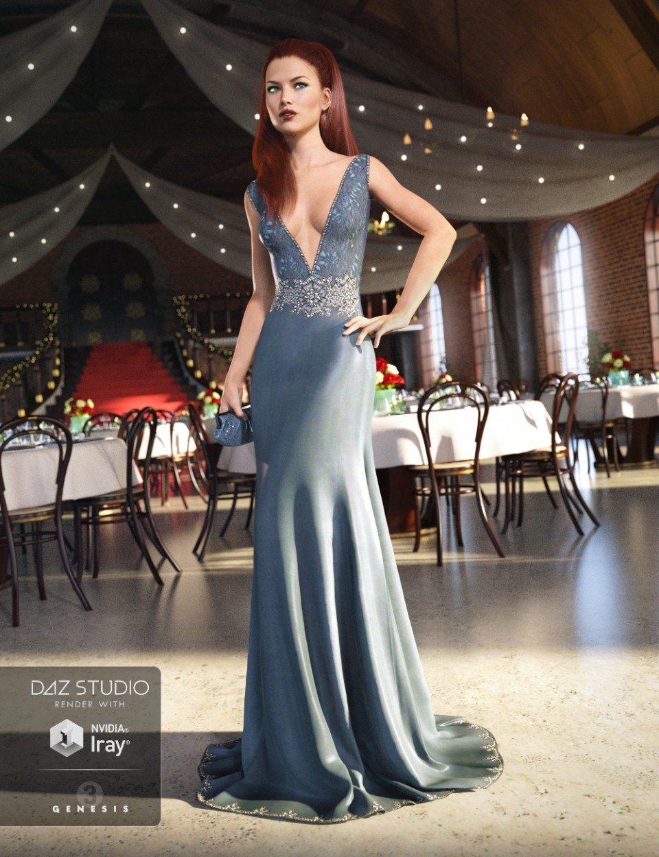 Vogue Evening Gown for Genesis 3 Female(s) + Textures_DAZ3DDL