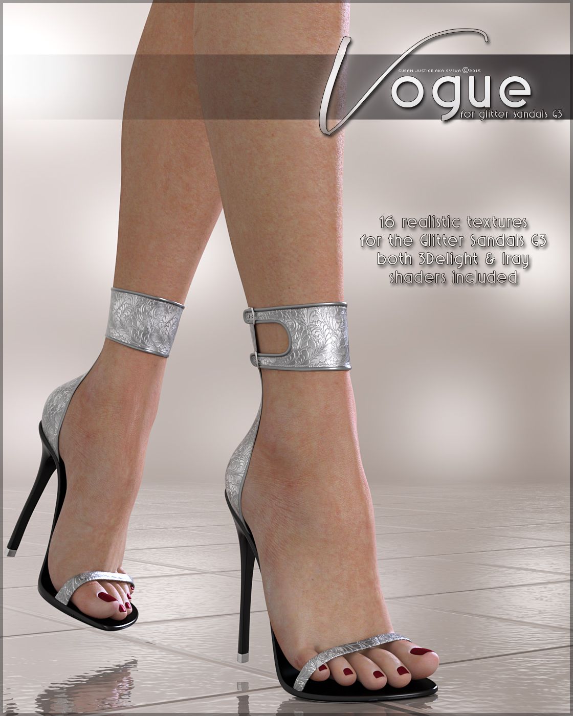 Vogue for Glitter Sandals_DAZ3D下载站