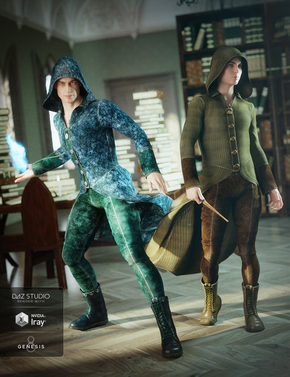 Wizard Apprentice Outfit Textures_DAZ3D下载站