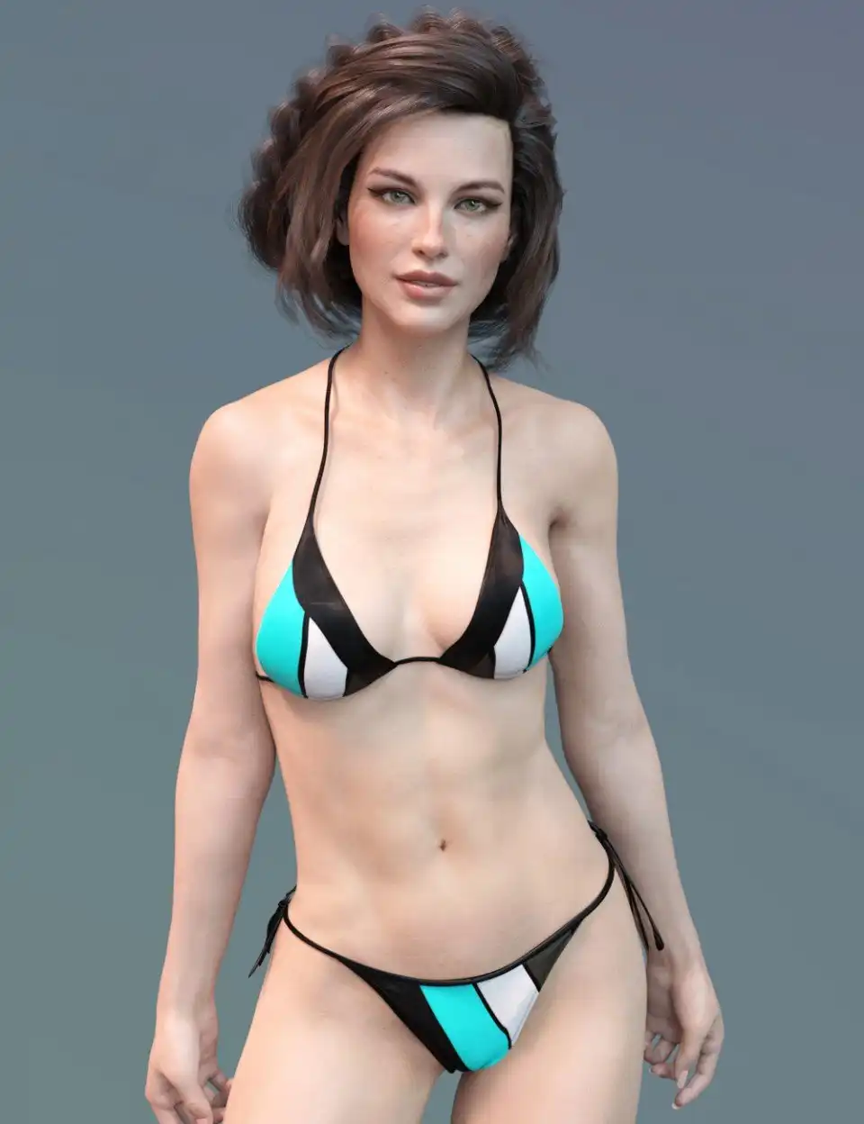 X-Fashion FunLines Bikini for Genesis 8 Female(s)_DAZ3D下载站