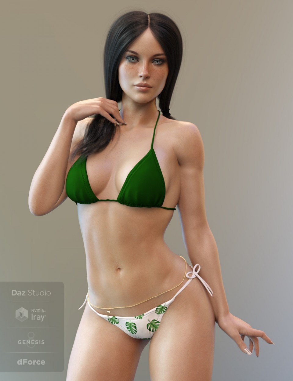 X-Fashion Trendy Simple Bikini for Genesis 8 Female(s)_DAZ3D下载站