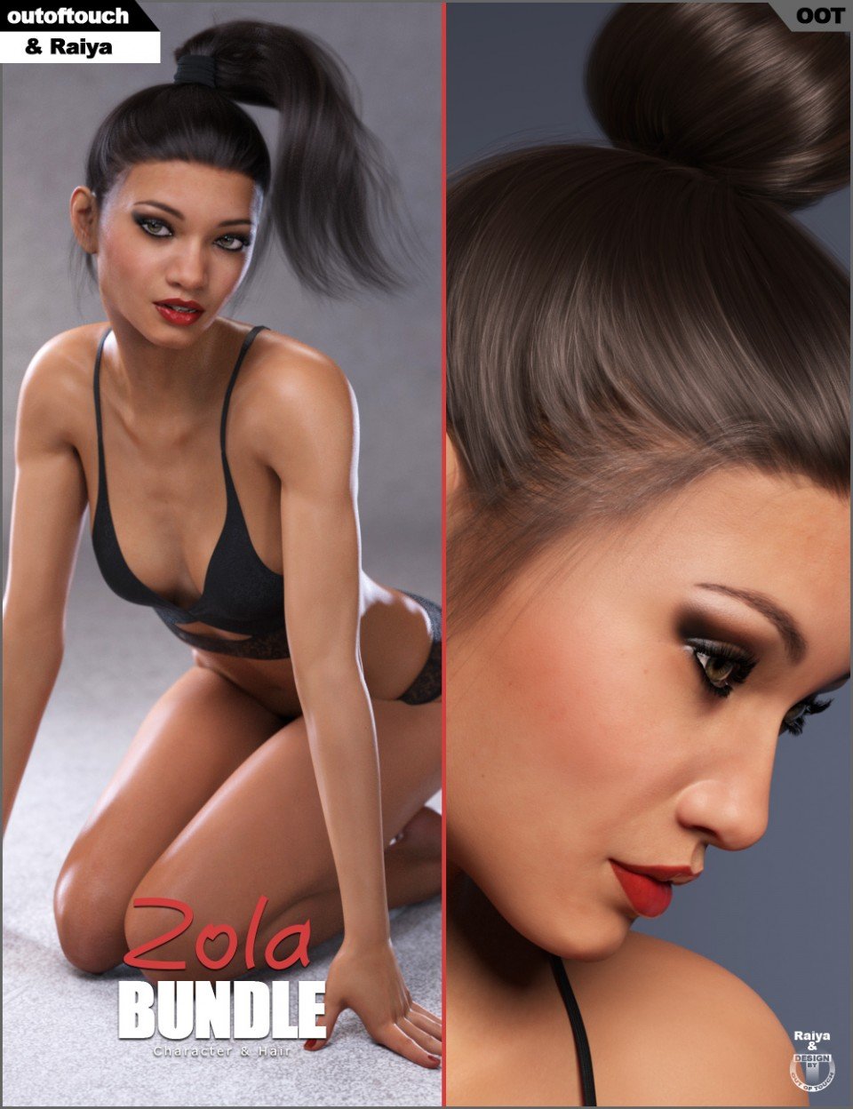 Zola Character & Hair Bundle_DAZ3D下载站
