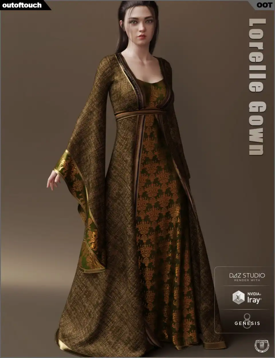 dForce Lorelle Gown_DAZ3DDL
