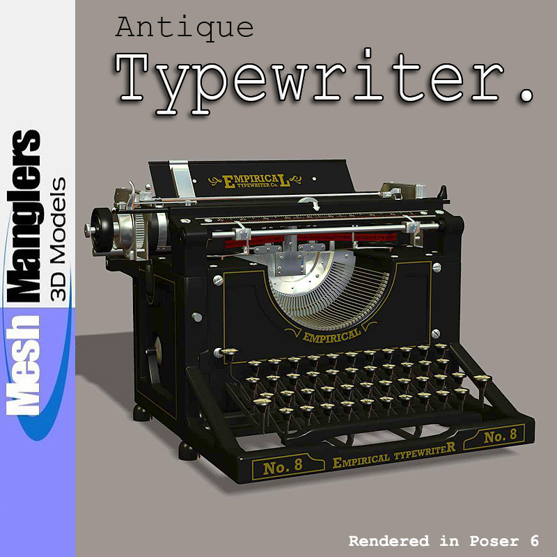 Antique Typewriter_DAZ3D下载站