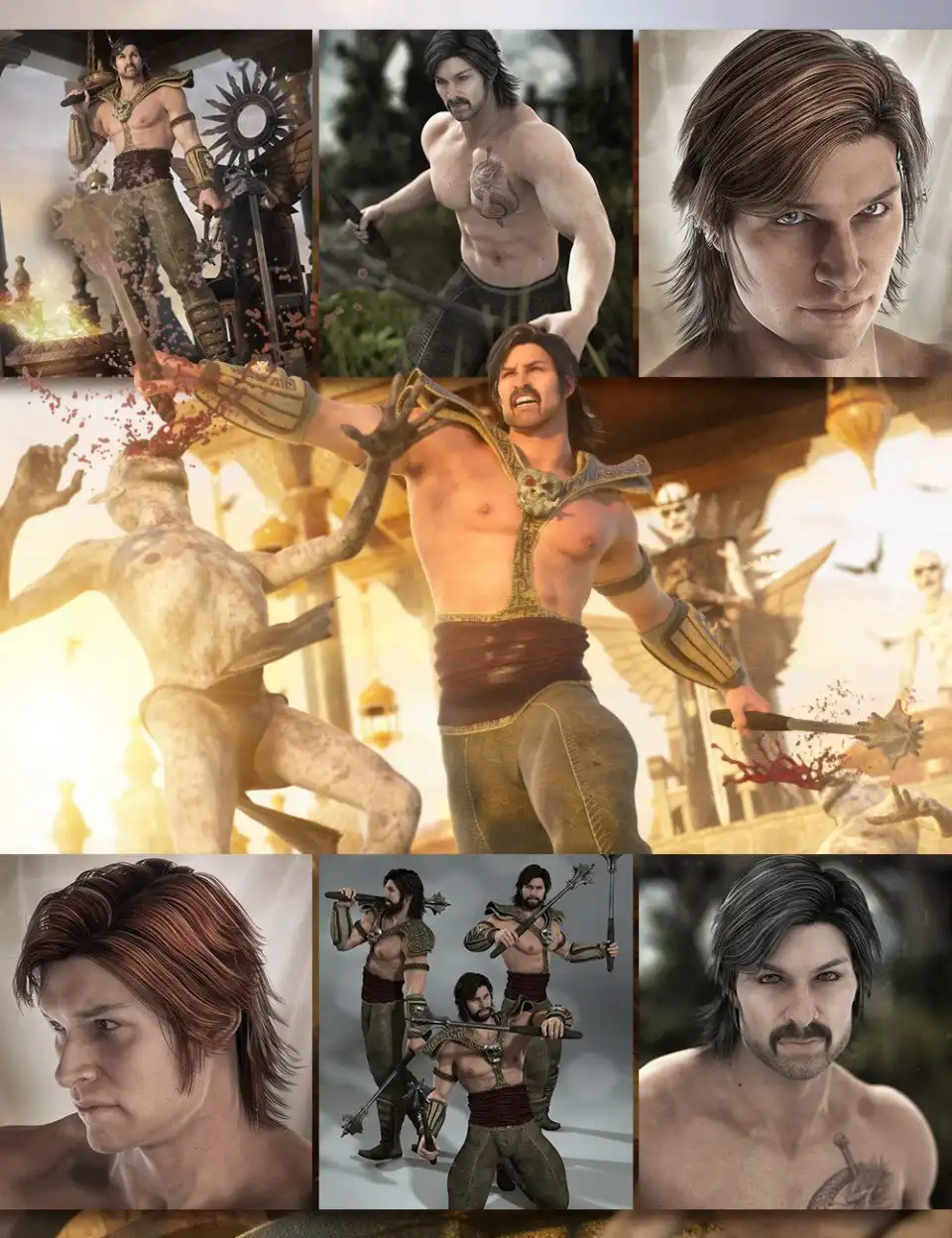 Atticus Warrior Bundle_DAZ3DDL