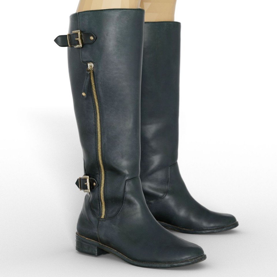 Black Leather Boots for Genesis 8 Female_DAZ3DDL