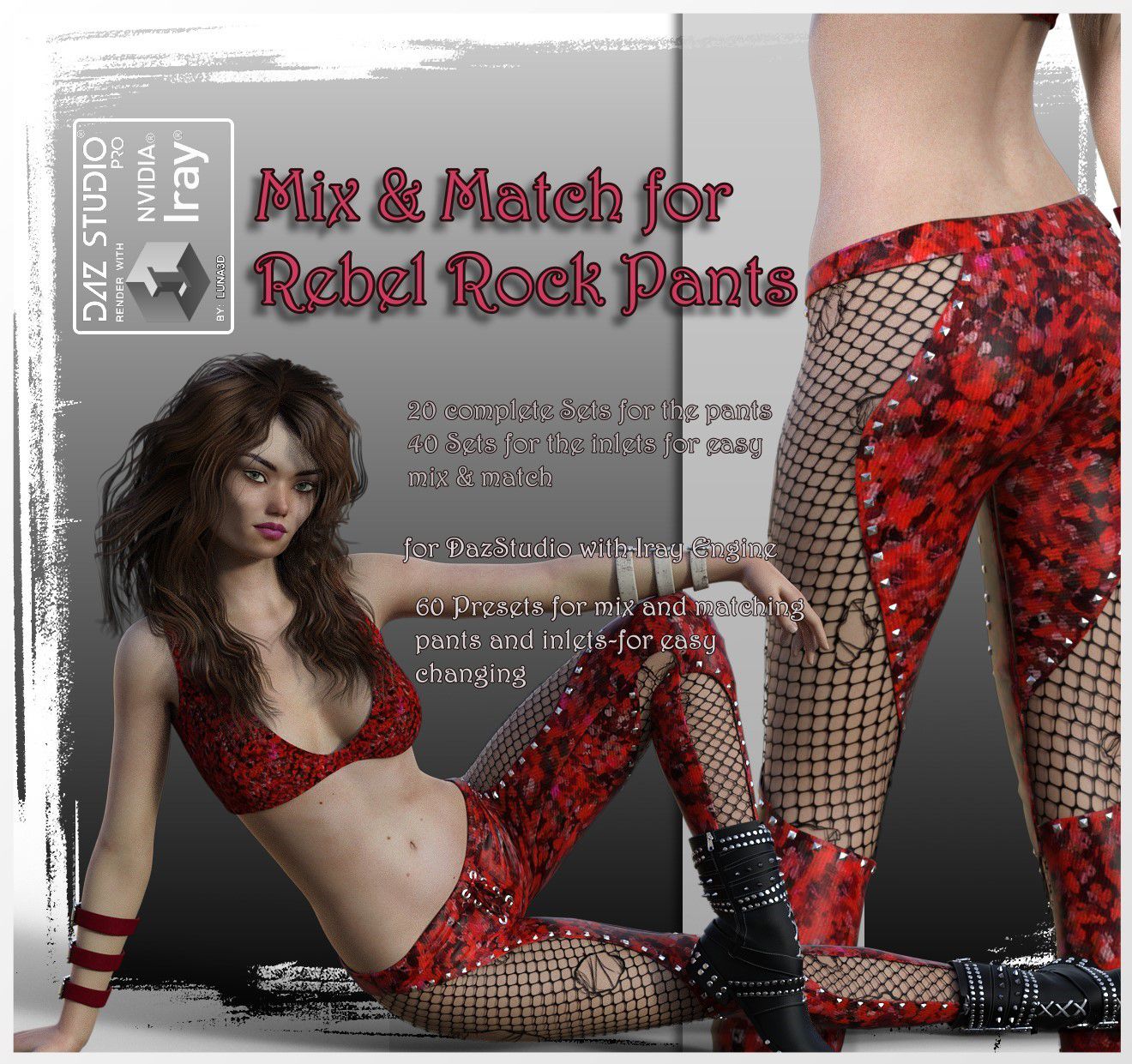 Mix & Match Rebel-Rock-Pants_DAZ3D下载站