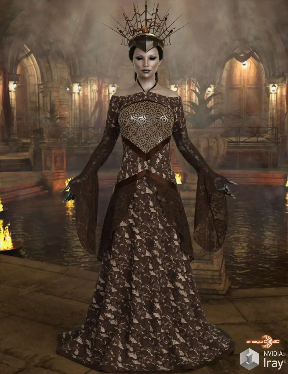 VERSUS – dForce October Gown for Genesis 8 Females_DAZ3DDL