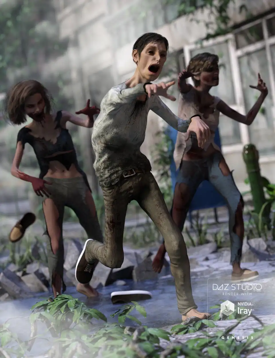 Zombie Hoard Poses_DAZ3D下载站