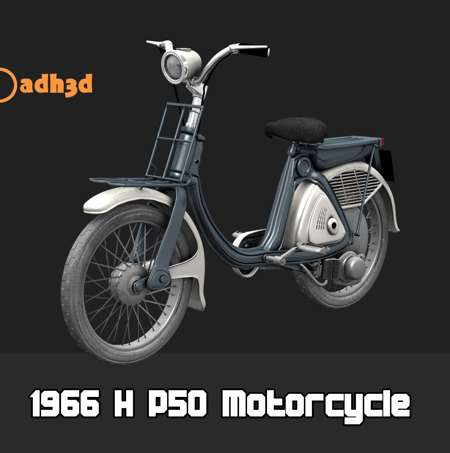 1966 H P50 Motorcycle_DAZ3DDL