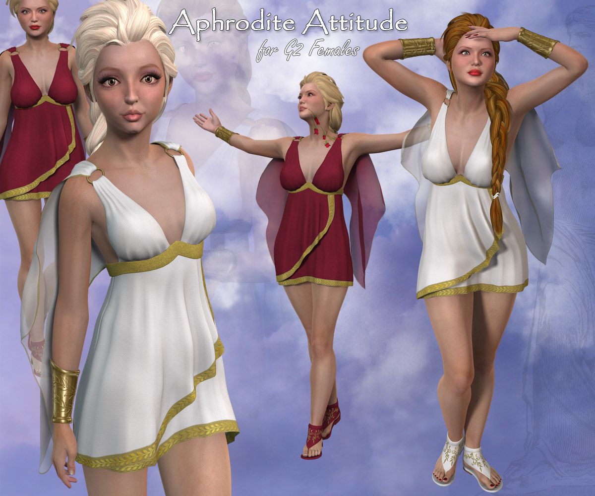 Aphrodite Attitude Dress for Gen2_DAZ3D下载站