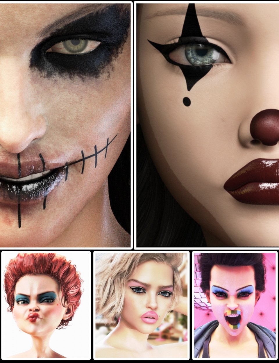 Artistic Make-up Concepts for Genesis 8 Females_DAZ3D下载站