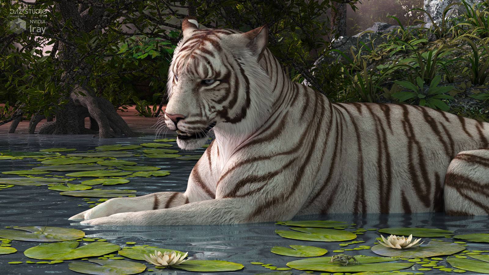 CWRW White Tigers for the HiveWire Tiger_DAZ3D下载站