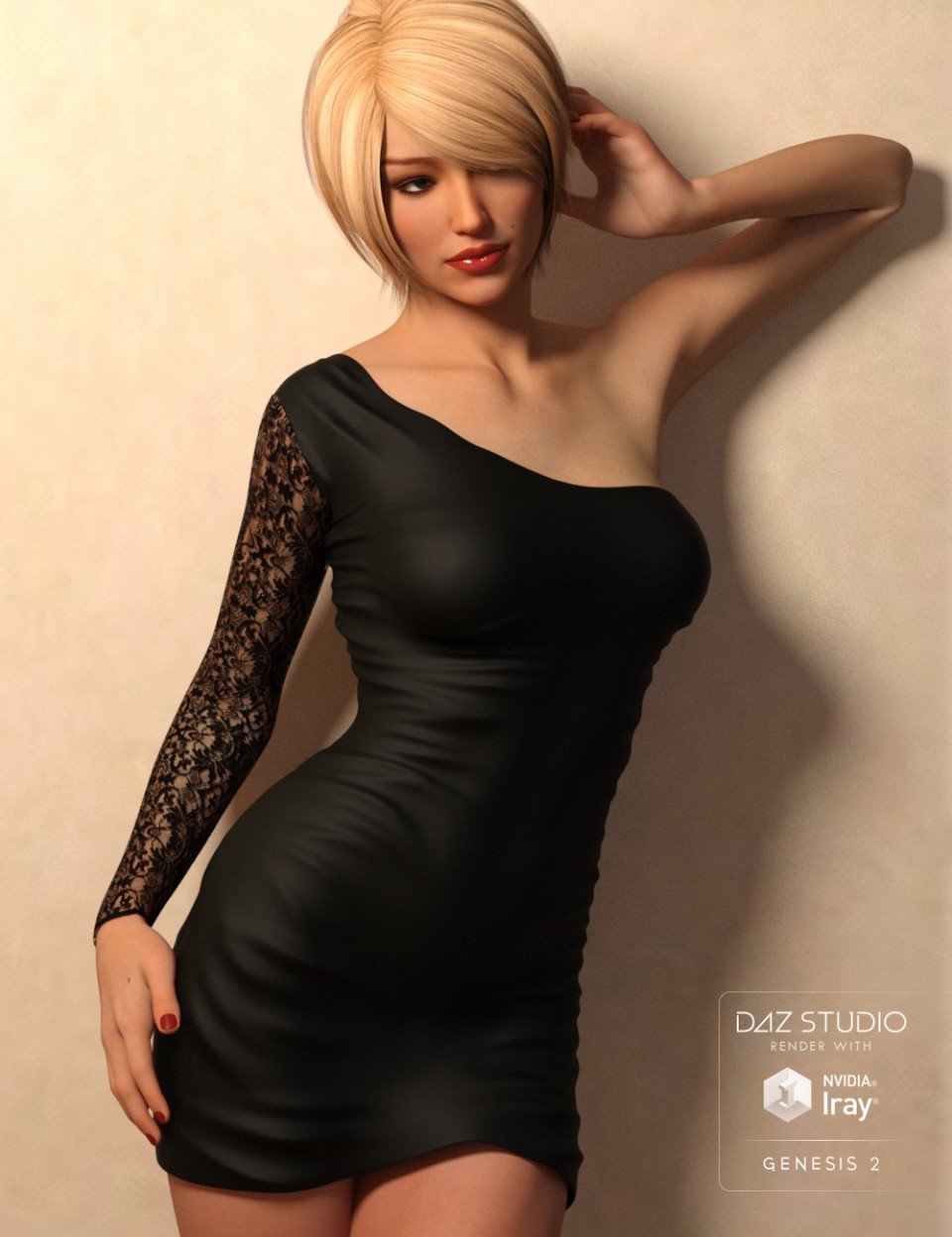 Chloe Dress for Genesis 2 Female(s)_DAZ3D下载站