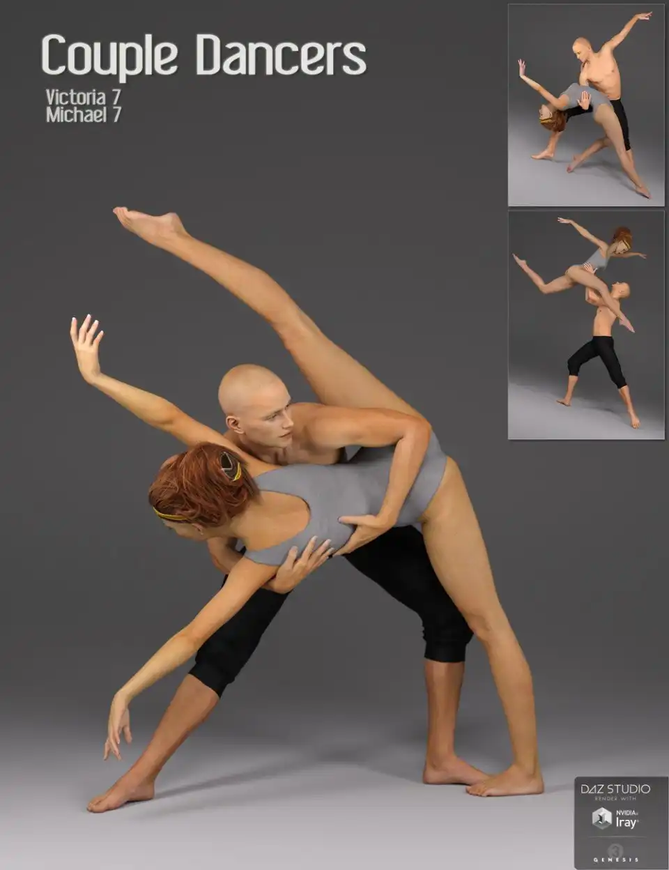 Couple Dancers Poses for Victoria 7 and Michael 7_DAZ3D下载站