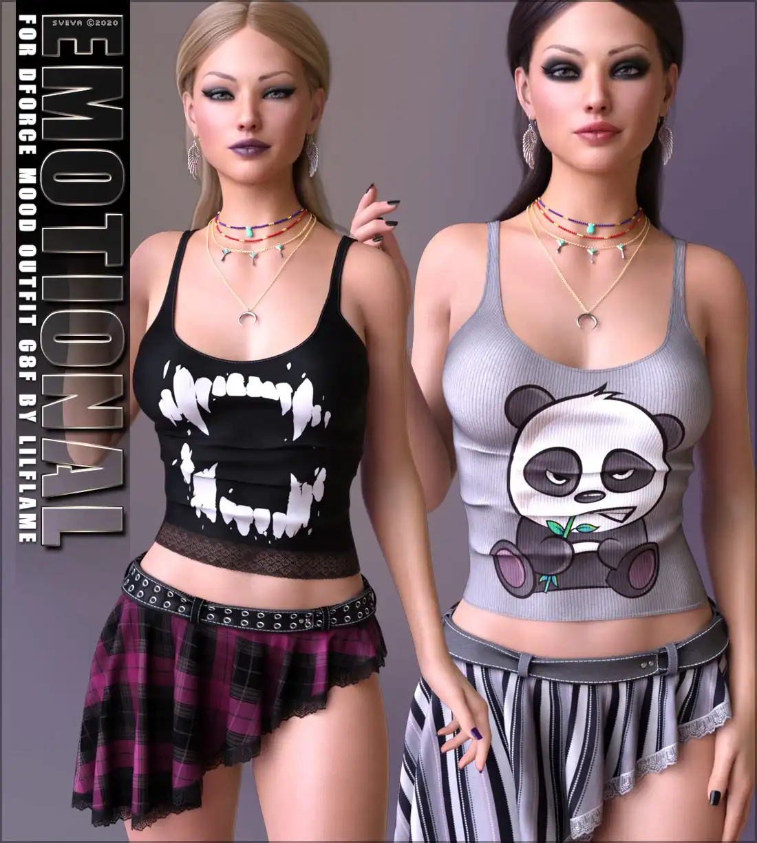 Emotional for dForce Mood Outfit G8F_DAZ3D下载站