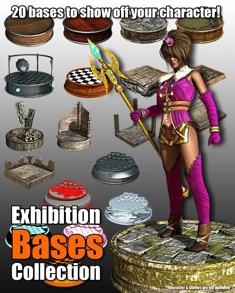 Exhibition Bases Collection_DAZ3DDL