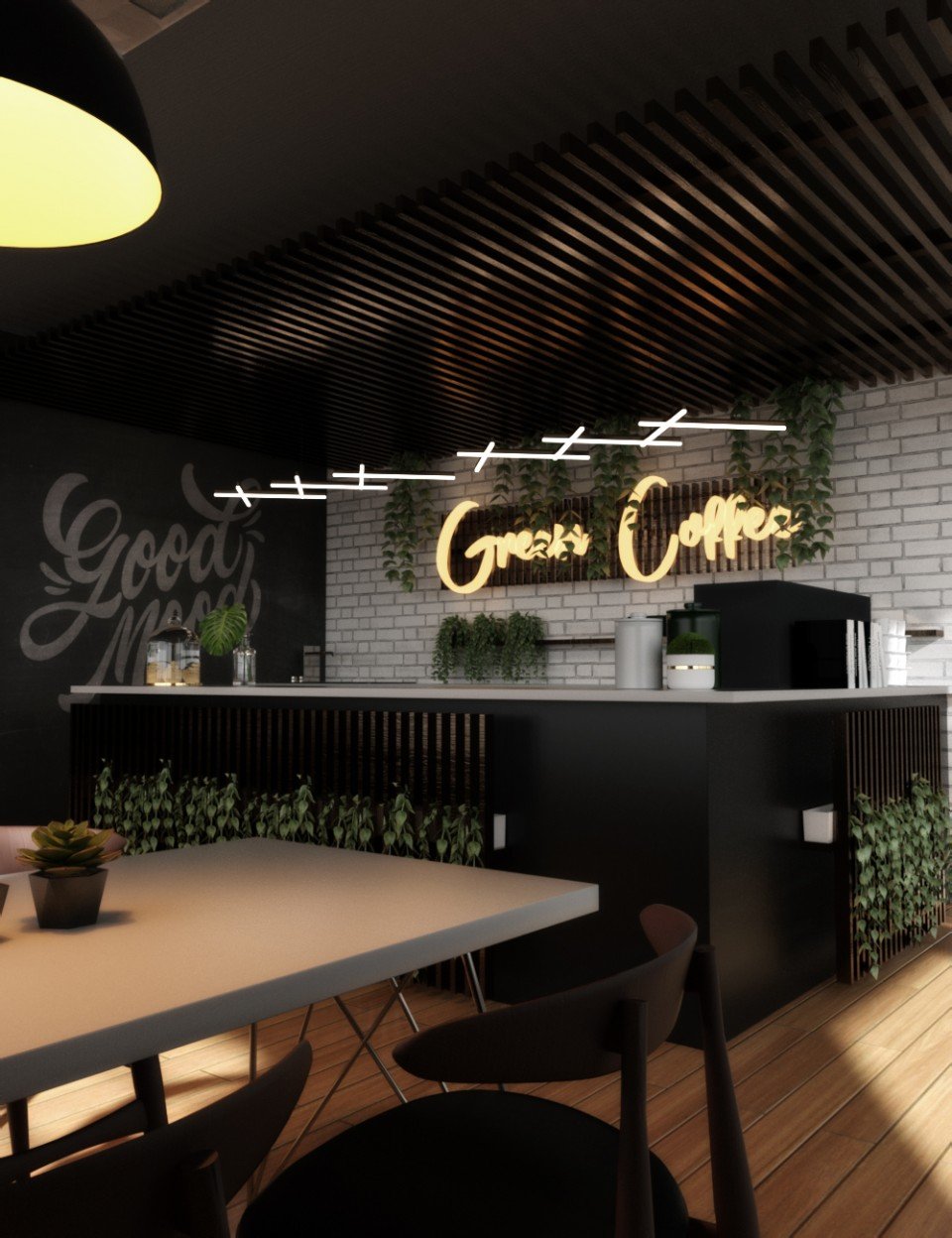Green Coffee Shop_DAZ3D下载站