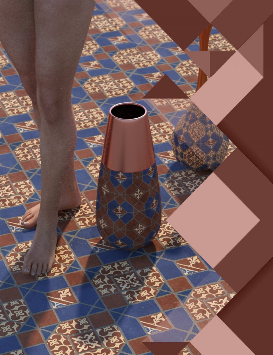 Medieval Inspired Floor Tile Shaders Vol 3_DAZ3D下载站