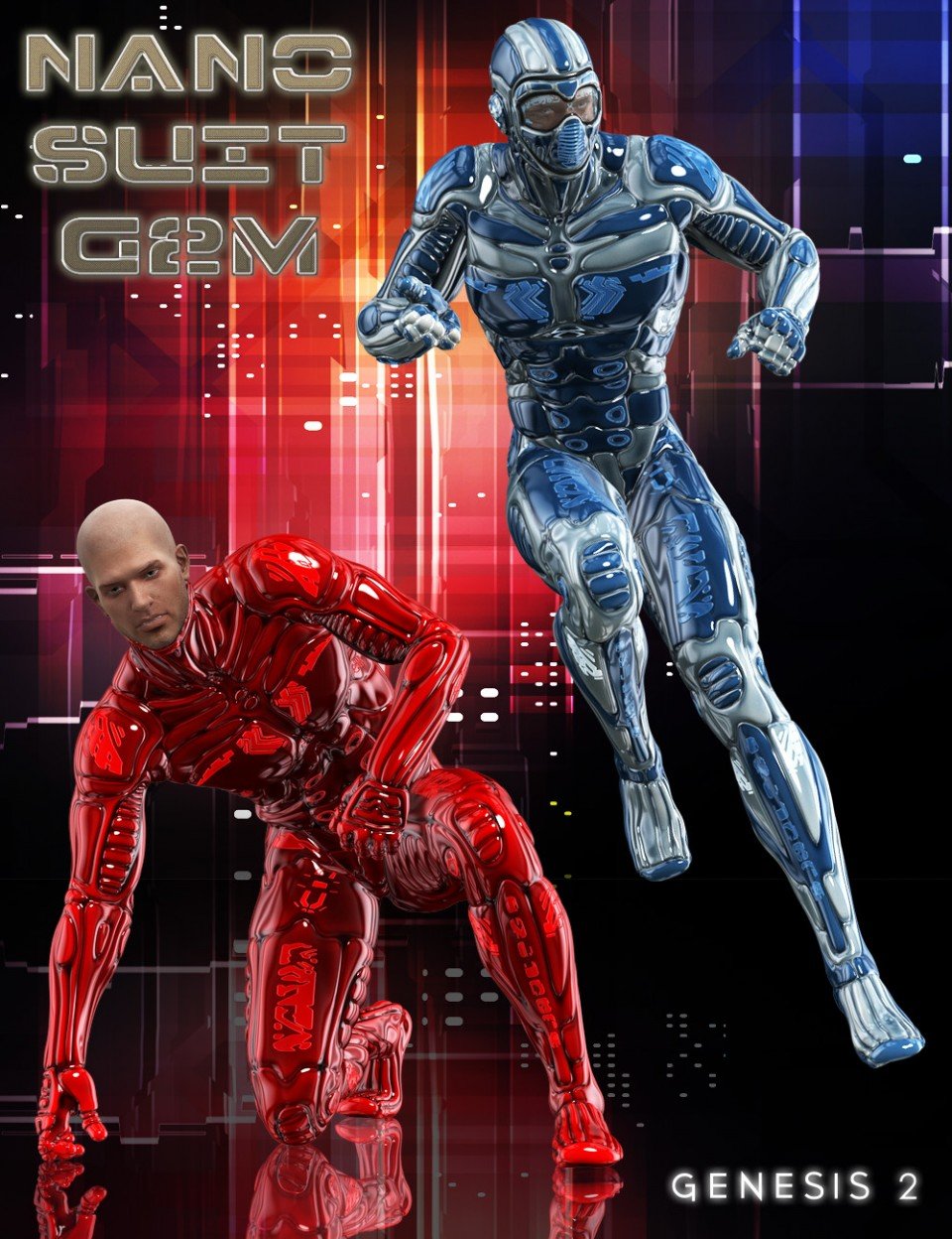 Nano Suit for Genesis 2 Male(s)_DAZ3D下载站