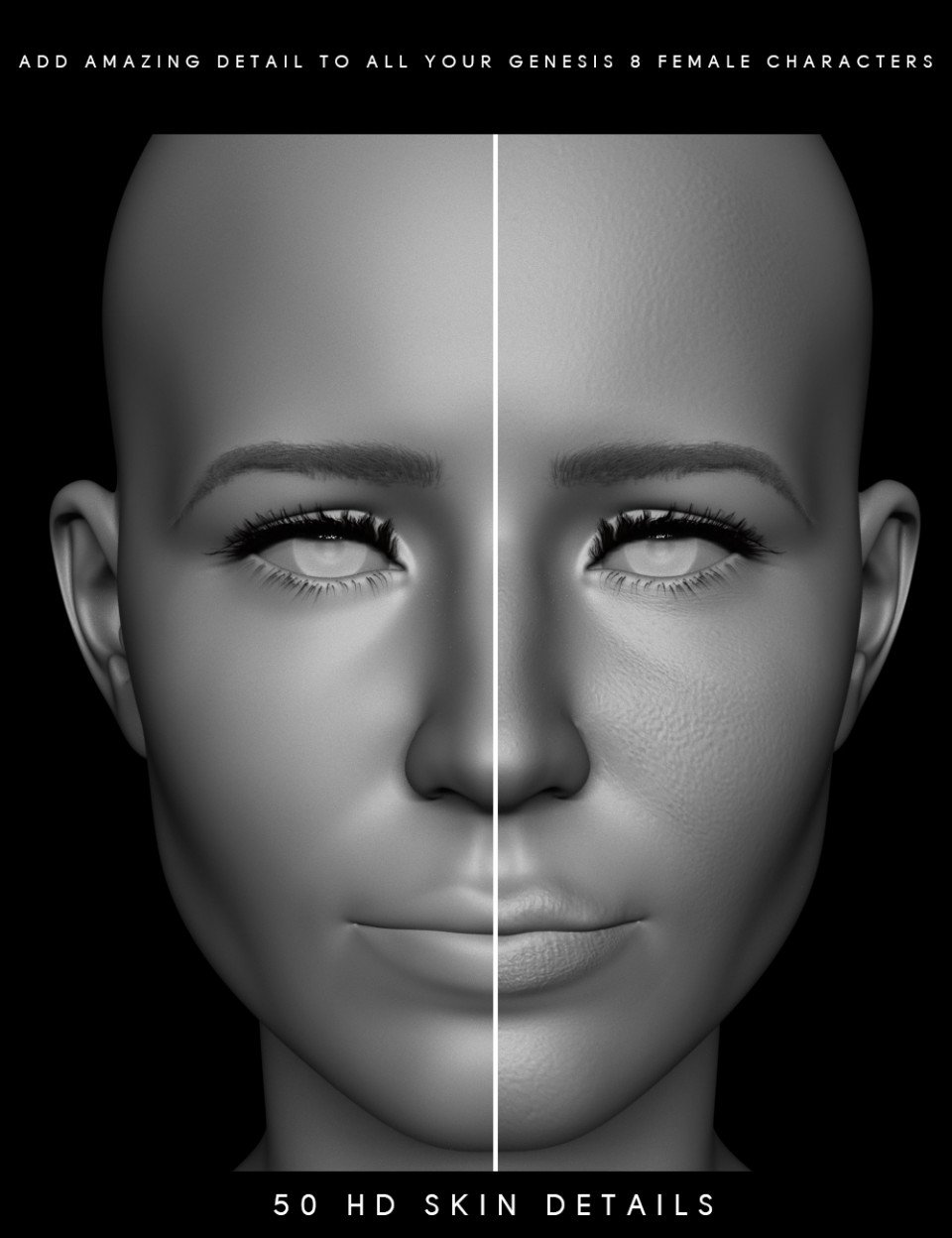 Porefectionist HD Skin Details for Genesis 8 Females_DAZ3D下载站
