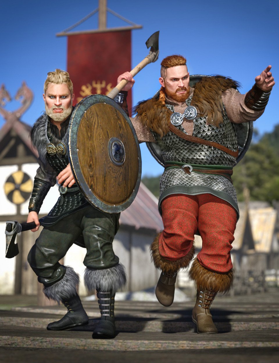 Viking Raider Outfit Textures_DAZ3DDL