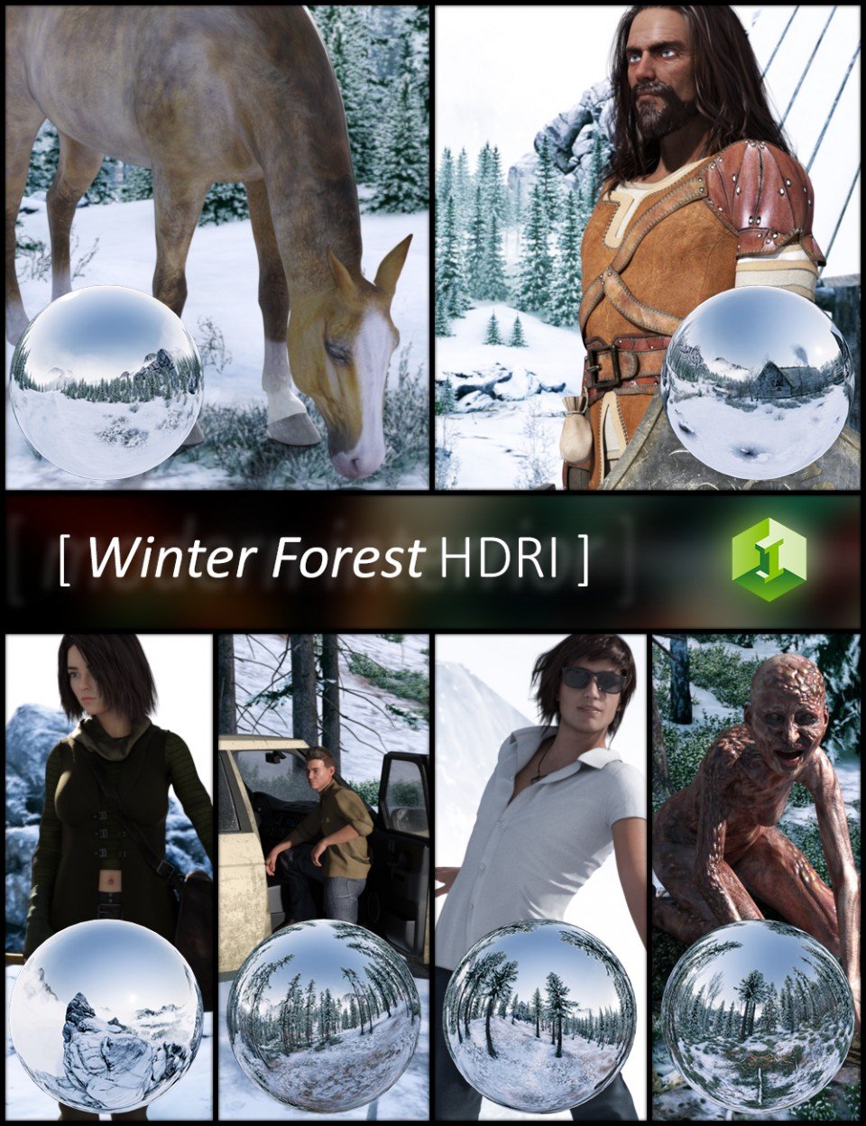 Winter Forest HDRI_DAZ3D下载站