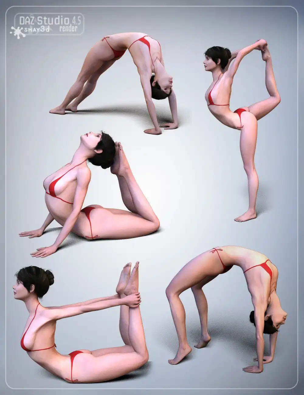 Yoga Poses for Genesis_DAZ3D下载站