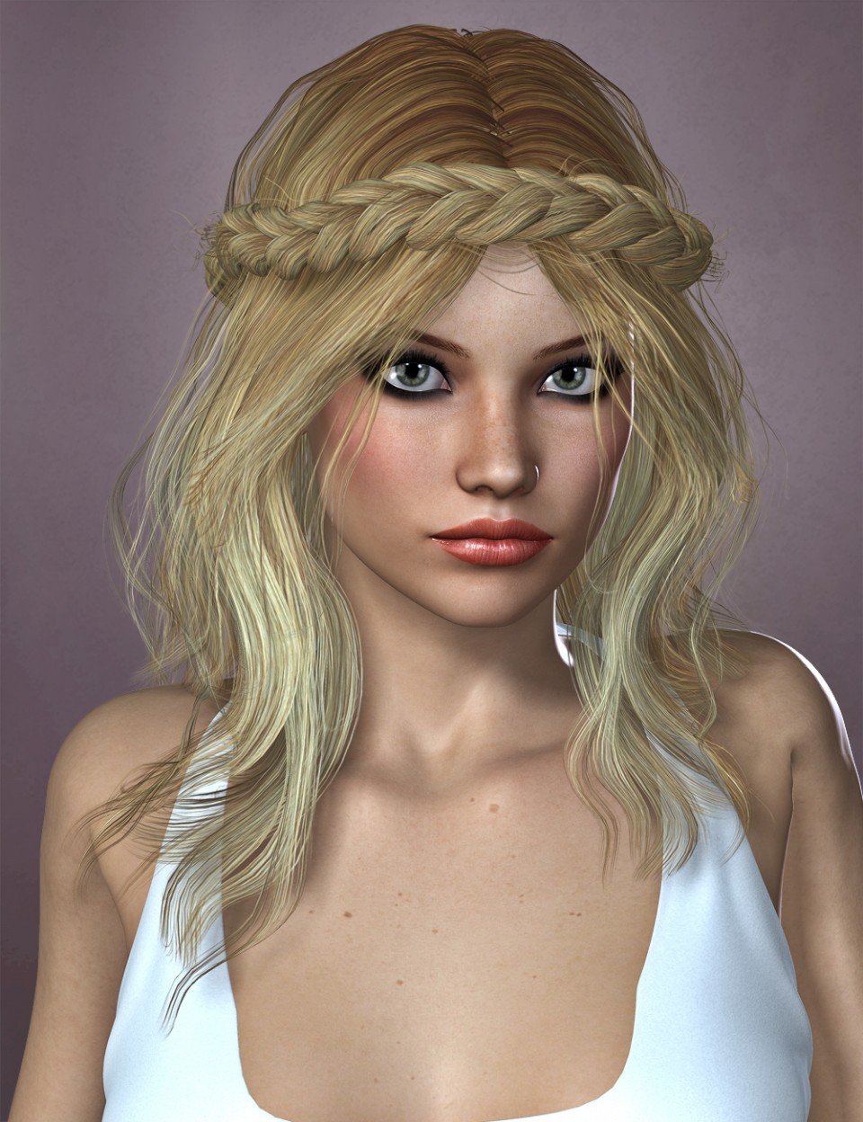 Zea Hair for Genesis 2 Female(s) and Victoria 4 + Textures_DAZ3D下载站