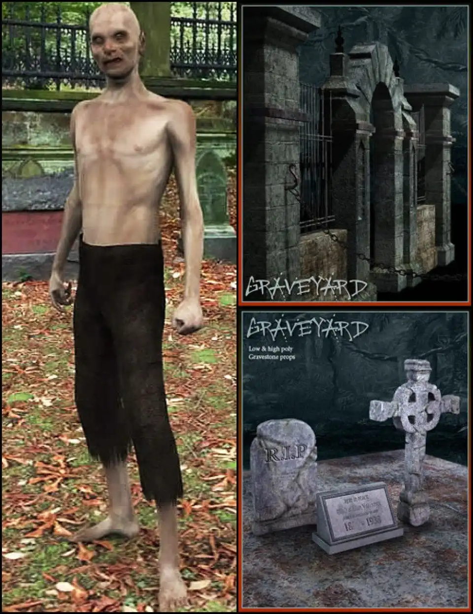 Zombie Graveyard Bundle_DAZ3DDL
