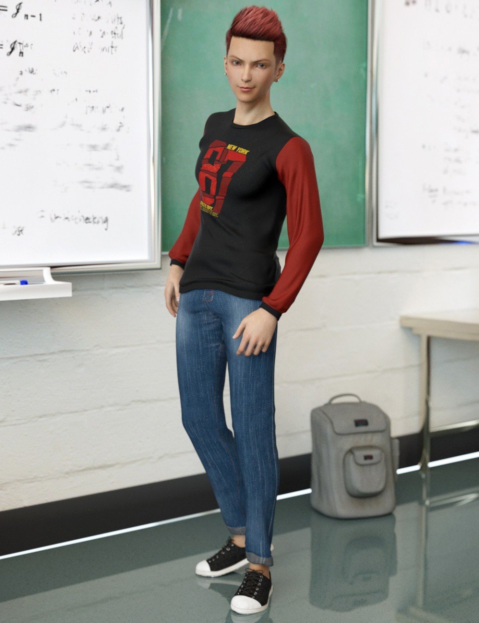 dForce Back To Class for Genesis 8 Male(s)_DAZ3D下载站