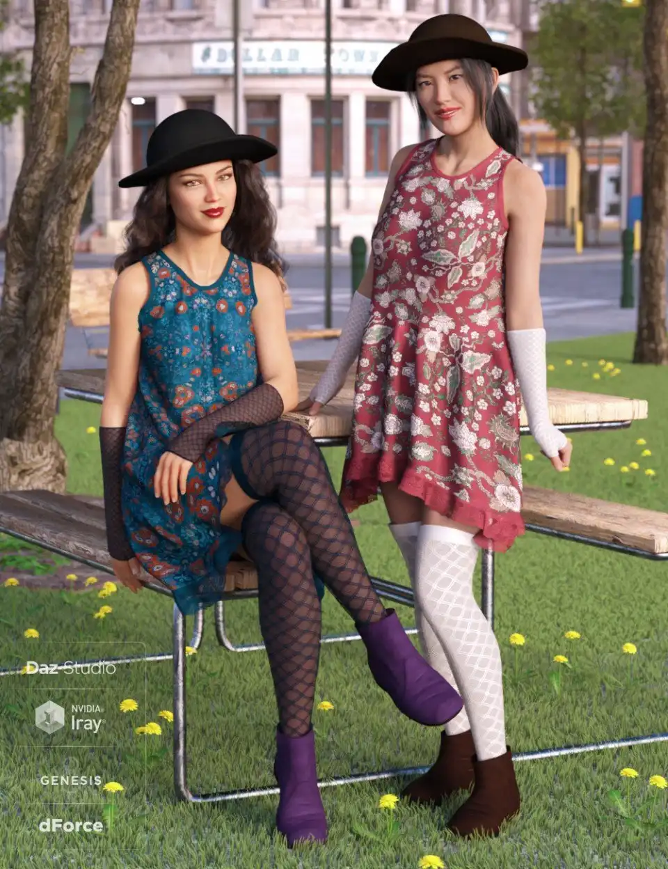 dForce Boho Days Outfit Textures_DAZ3DDL