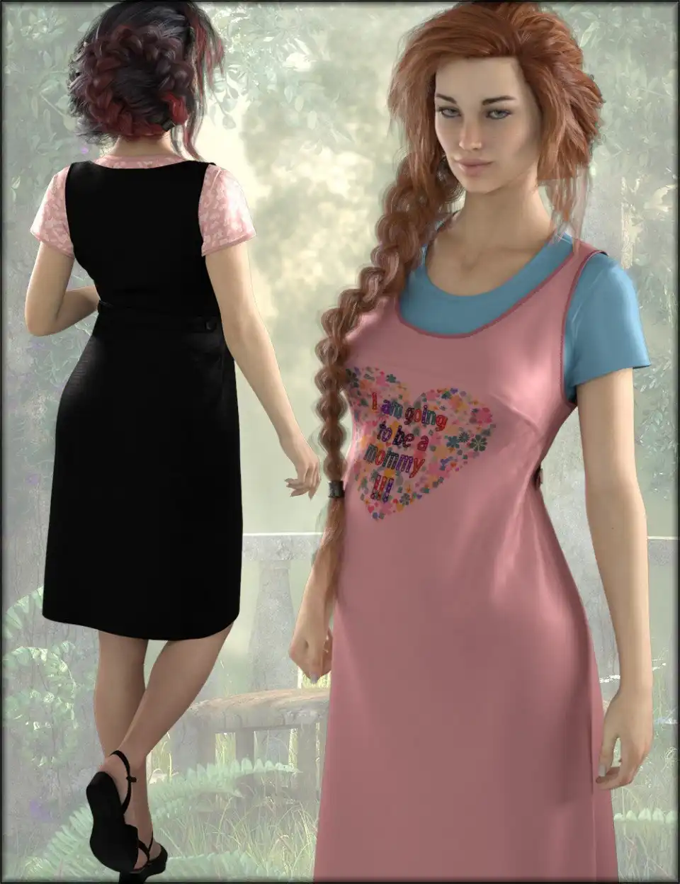 dForce Maternity Dress Textures_DAZ3D下载站