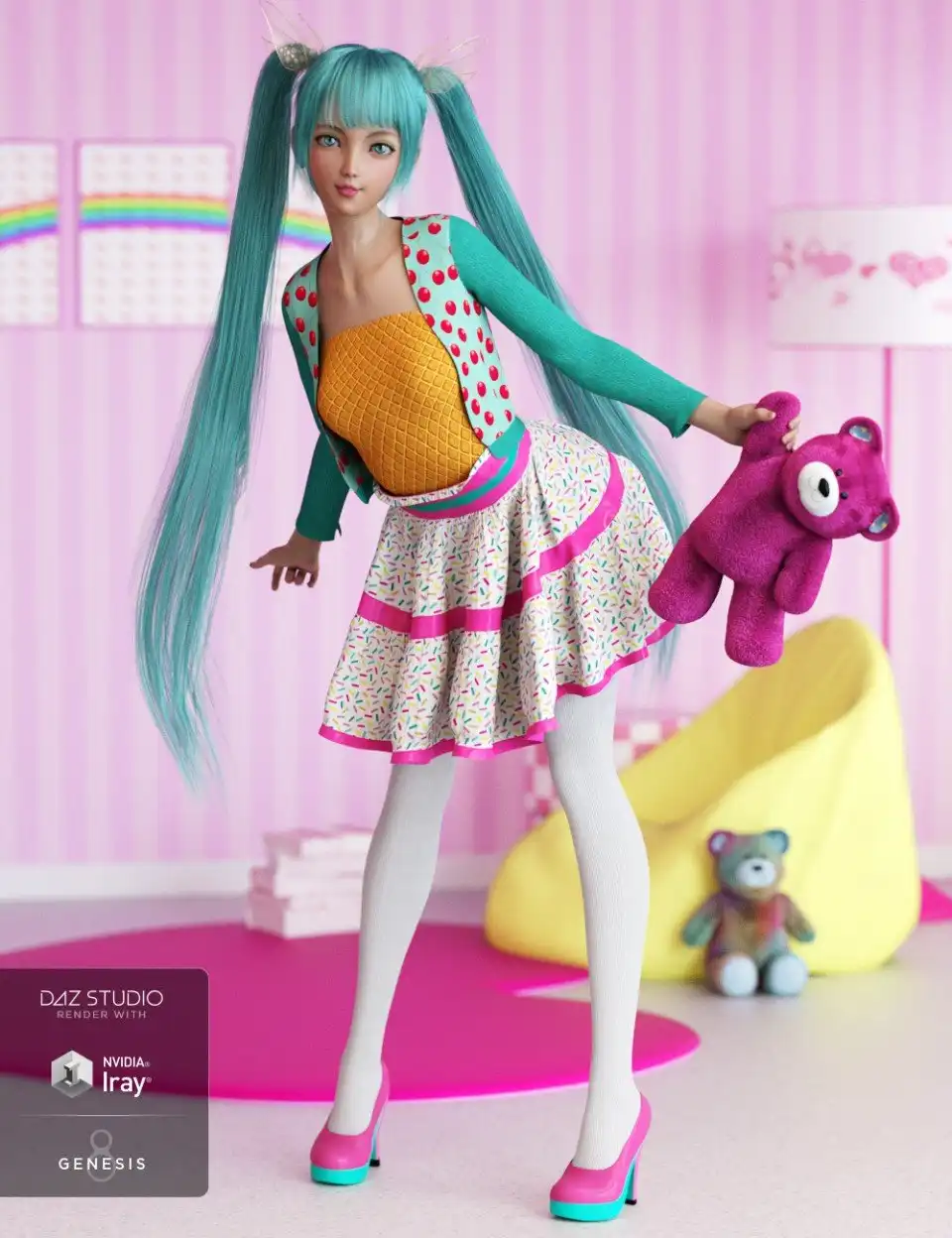 dForce Mori Kei Outfit for Genesis 8 Female(s)_DAZ3DDL