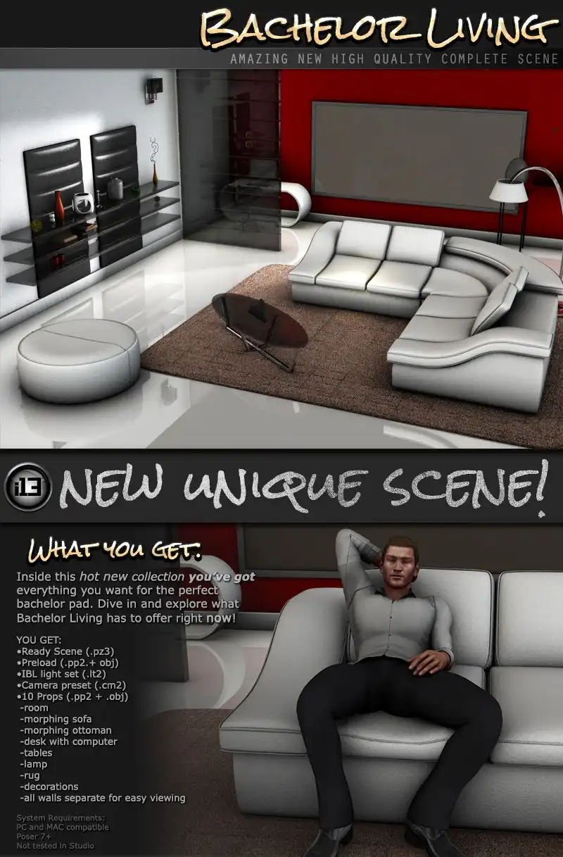 i13 Bachelor Living + Poses_DAZ3DDL