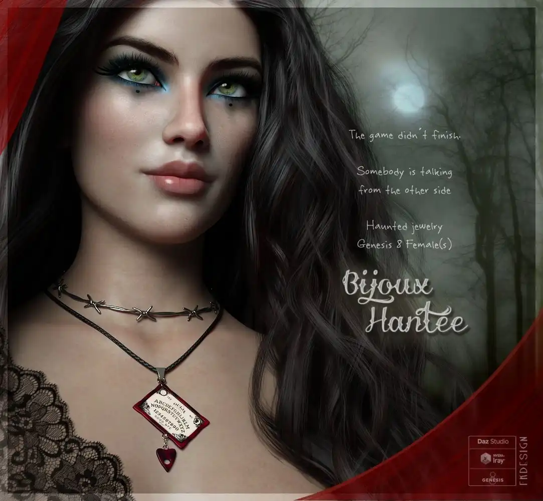 Bijoux Hantee for Genesis 8 Females_DAZ3D下载站