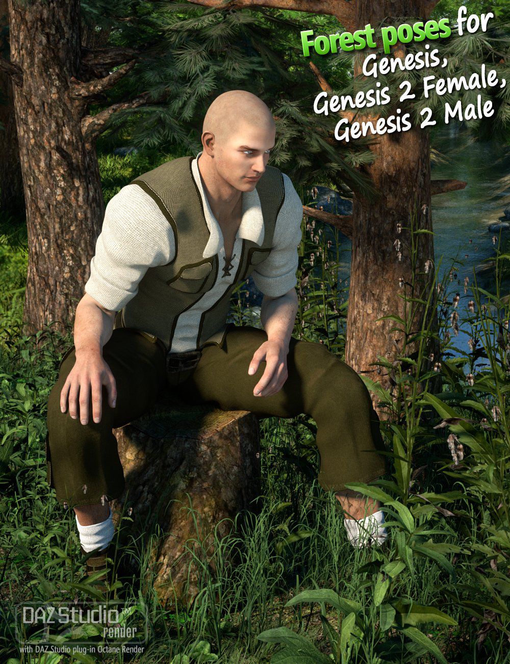 Forest Poses for Genesis and Genesis 2_DAZ3D下载站